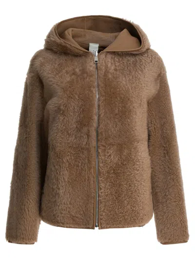 Furling By Giani Reversible Hoodie Jacket In Brown