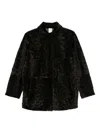 Furling By Giani Leather Jacket In Black