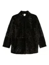 Furling By Giani Leather Jacket In Black