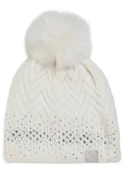Furlux Women's Faux Fur And Cashmere Beanie In White