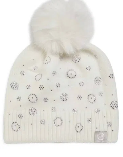 Furlux Women's Faux Fur Cashmere Beanie In White