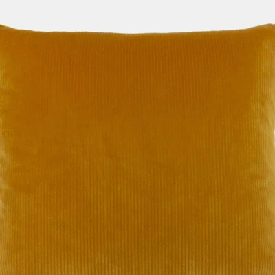 Furn Aurora Corduroy Throw Pillow Cover (ochre Yellow) (18 X 18 In)