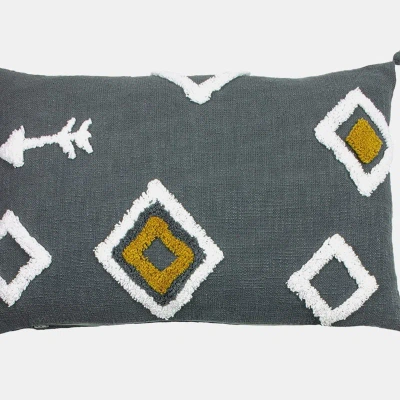 Furn Inka Throw Pillow Cover (charcoal) (one Size) In Grey