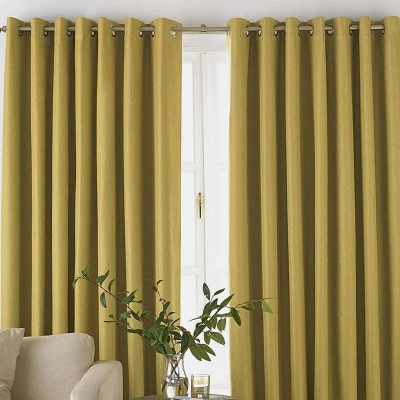 Furn Moon Eyelet Curtains (ochre Yellow) (one Size) (one Size)