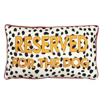 Furn Reserved For The Dog Throw Pillow Cover In Multi