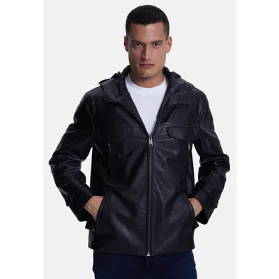 Furniq Uk Adrian Leather Jacket In Black