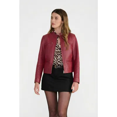 Furniq Uk Blair Leather Jacket In Green