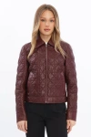Furniq Uk Chloe Quilted Leather Jacket In Multi