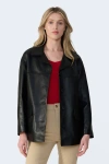 Furniq Uk Colette Leather Jacket In Black