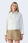 Furniq Uk Ella Leather Jacket In White