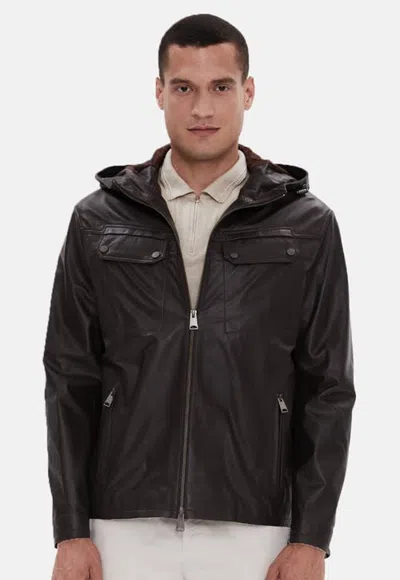 Furniq Uk Horace Leather Jacket In Multi