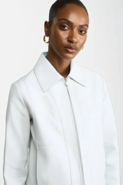 Furniq Uk Llc Daisy Leather Jacket In White