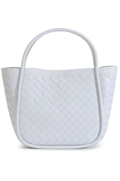 Furniq Uk Portland Woven Leather Top Handle Bag In White