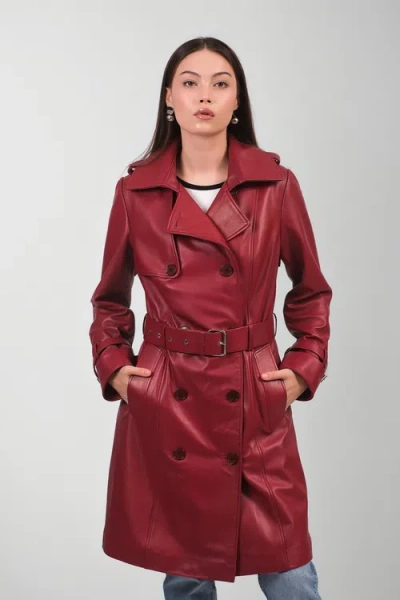Furniq Uk Soho Leather Jacket In Red