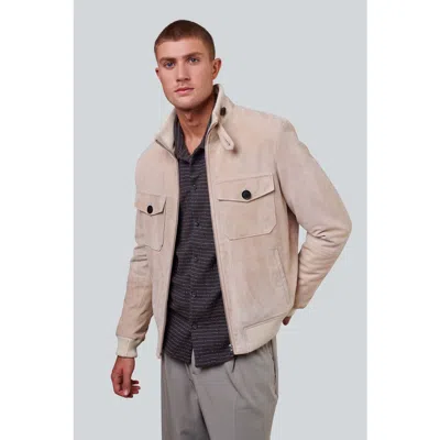 Furniq Uk Spencer Suede Jacket In Brown