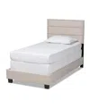 Furniture Ansa Upholstered Bed - Twin In Beige