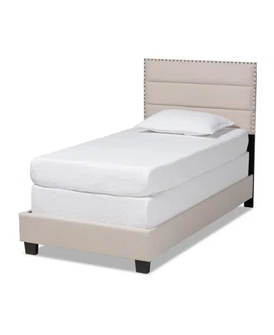 Furniture Ansa Upholstered Bed - Twin In Beige