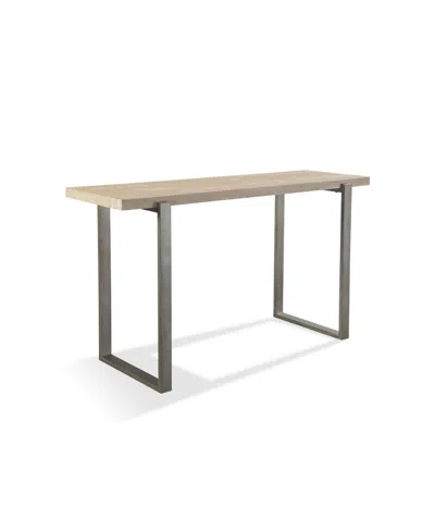 Furniture Ariela Travertine Occasional Console Table In Travertine Light Taupe