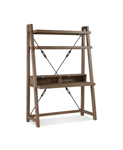 Furniture Autumn Flint Oak Home Office Ladder Desk In Flint Oak Brown