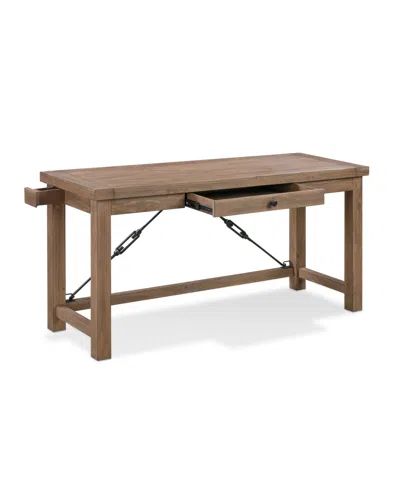Furniture Autumn Flint Oak Home Office Writing Desk In Flint Oak Brown