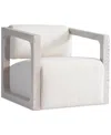 Furniture Bliss 29" Fabric Mika Swivel Chair, Created For Macy's In Pearl