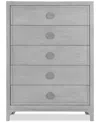 Furniture Boho Chic Chest In Washed Wht