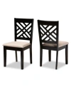 Furniture Caron Transitional 2 Piece Dining Chair Set With Seat In Sand