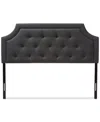 Furniture Carran Queen Headboard In Dark Grey