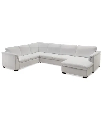 Furniture Closeout! Arond 144" 3-pc. Leather Sectional With Chaise, Created For Macy's In Sand