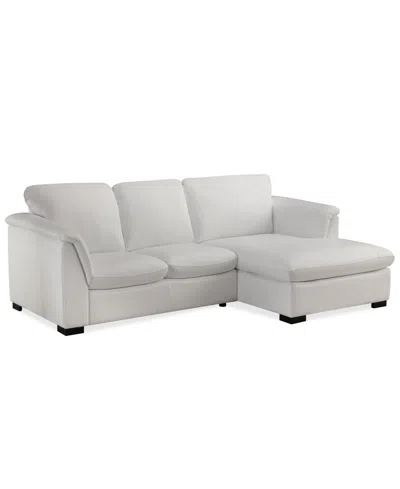 Furniture Closeout! Arond 97" 2-pc. Leather Sectional With Chaise, Created For Macy's In Sand