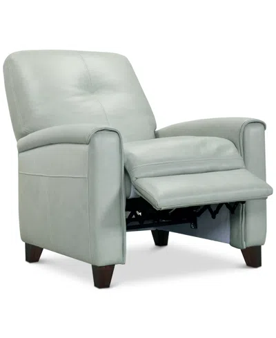 Furniture Closeout! Ashlinn 34" Pastel Leather Pushback Recliner, Created For Macy's In Mint Green