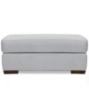 Furniture Closeout! Ashlinn 43" Pastel Leather Storage Ottoman, Created For Macy's In Grey Mist
