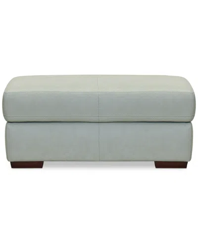 Furniture Closeout! Ashlinn 43" Pastel Leather Storage Ottoman, Created For Macy's In Mint Green