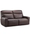 Furniture Closeout! Dextan Leather 2-pc. Sofa With 2 Power Recliners, Created For Macy's In Brown
