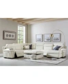 Furniture Julius Ii Leather Power Reclining Sectional Sofa Collection With Power Headrests Usb Power Outlet Cr In Dark Taupe