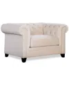 Furniture Closeout! Kallison 52" Fabric Arm Chair, Created For Macy's In Buckwheat