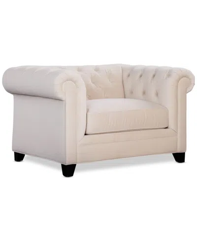 Furniture Closeout! Kallison 52" Fabric Arm Chair, Created For Macy's In Buckwheat