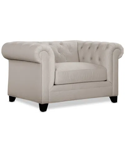 Furniture Closeout! Kallison 52" Fabric Arm Chair, Created For Macy's In Grey