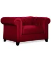 Furniture Closeout! Kallison 52" Fabric Arm Chair, Created For Macy's In Pinot