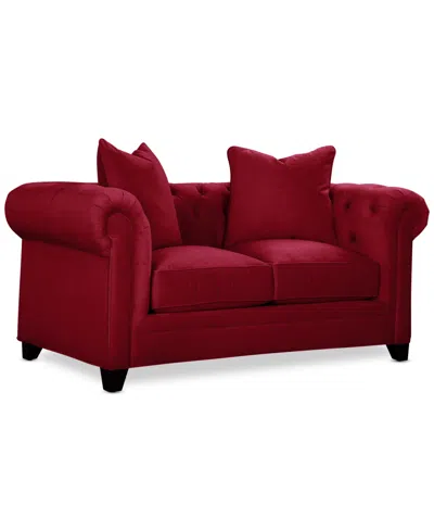 Furniture Closeout! Kallison 68" Fabric Loveseat, Created For Macy's In Pinot