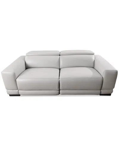 Furniture Closeout! Krofton 2-pc. Beyond Leather Fabric Sofa With 2 Power Motion Recliners, Created For Macy's In Fog