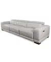 Furniture Closeout! Krofton 3-pc. Beyond Leather Fabric Sofa With 3 Power Motion Recliners, Created For Macy's In Fog