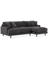 Furniture Closeout! Mariyah Fabric 2-pc. Sofa With Chaise, Created For Macy's In Storm