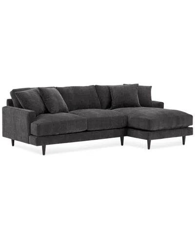 Furniture Closeout! Mariyah Fabric 2-pc. Sofa With Chaise, Created For Macy's In Storm