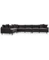 Furniture Closeout! Mariyah Fabric 4-pc. Sectional With Sofa, Created For Macy's In Storm
