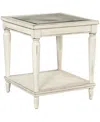 Furniture Radius End Table In Alabaster