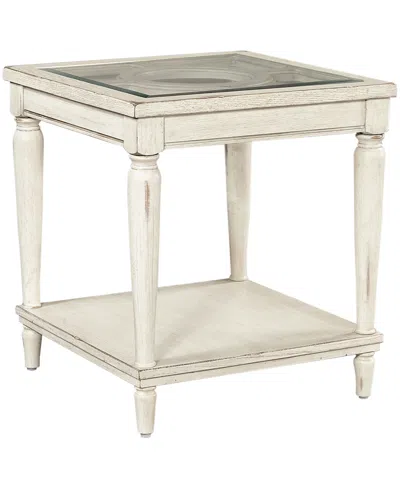 Furniture Radius End Table In Alabaster