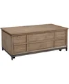 Furniture Trellis Lift Top Cocktail Table In Desert Brown