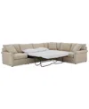 Furniture Closeout! Wrenley 137" 5-pc. Fabric L-shape Modular Sleeper Sectional Sofa, Created For Macy's In Dove