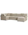 Furniture Closeout! Wrenley 138" 4-pc. Fabric Modular Chaise Sectional Sofa, Created For Macy's In Dove
